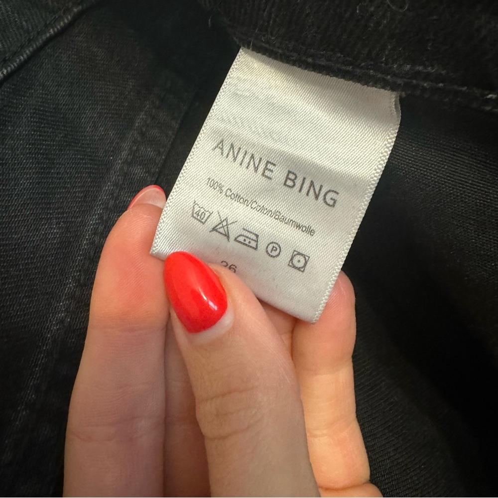 ANINE BING Sonya Straight Leg Jeans in Dark Charcoal sz26 - Picture 13 of 14